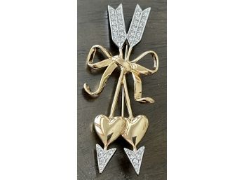 Joan Rivers Pave Hearts And Arrows Broach