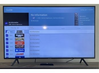 55' Class RU7100 Smart 4K UHD TV With Remote, Power Cable, And Base
