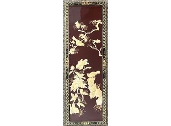 Made In China Lacquer And Mother Of Pearl Bird And Floral Motif Wall Hanging (4 Of 4)