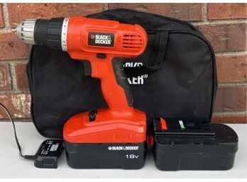Black & Decker Type II 18v Drill With (2) Batteries And Charging Station
