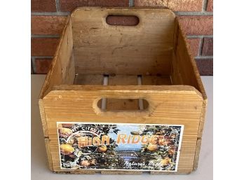 Vintage High Ridge Giant Citrus Wooden Fruit Crate