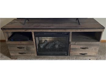Ashley Fine Furniture Media Stand With Built In Electric Fireplace