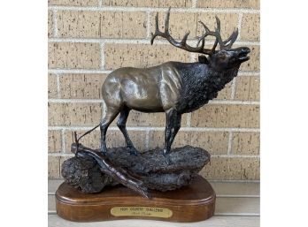 ' High Country Challenge ' 15' Bronze Sculpture By Bob Parks 29/30 On Wood Base