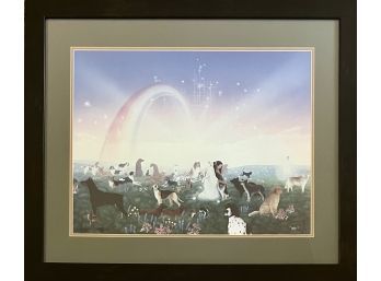 Donald Vann Signed Print ' Over The Rainbow Bridge' In Custom Frame With COA