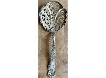 Antique Sterling Silver 1903 Pierced Tomato Serving Spoon - Weigh 36 Grams