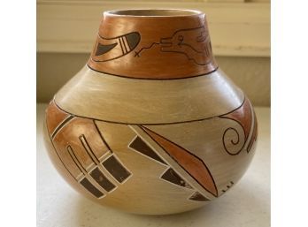 Vintage Thomas Polacca Nampeyo May 3rd 1975 Native American Hopi Etched Vase