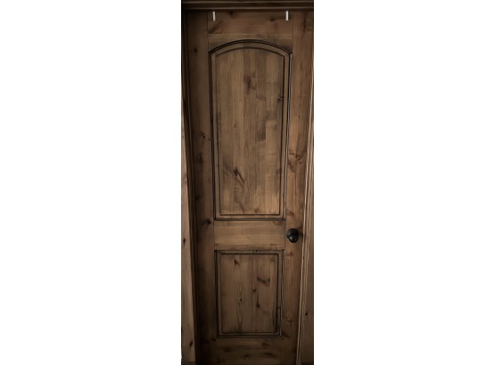 Custom Knotty Alder Single Door With Frame
