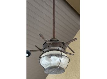 Outdoor Metal And Glass Rustic Pendant Light