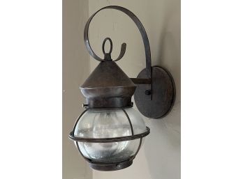 Rustic Miner Style Globe Metal Wall Hanging Fixture (1 Of 3)