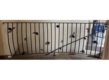 Stunning Hand Crafted Wrought Iron Large Pinecone Railing