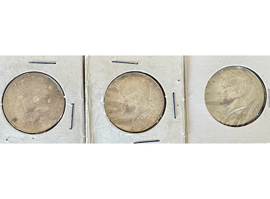 (3) Kennedy Silver Half Dollar Coins - (2) 1964, 1967