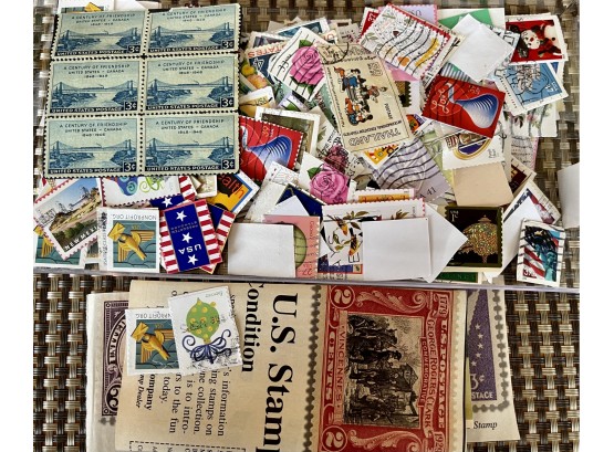 Vintage Collection Of Assorted Stamps - Foreign And Domestic, Some Used And Unused