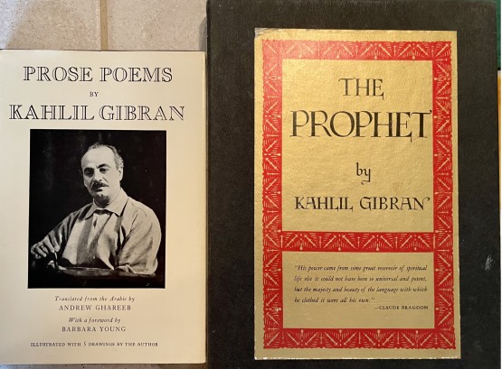 (2) Hard Back Books By Kahlil Gibran - Prose Poems And The Prophet 1969