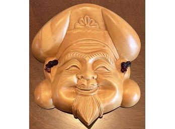 Hand Carved Wooden Wall Art Mask
