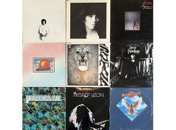 (9) Vintage Vinyl Albums - Santana, Allman Brothers, Linda Ronstadt, Peter Frampton, And More
