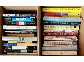 Small Collection Of Hardback And Paperback Books - John Steinbeck, Shakespeare, Steve Martin, And More