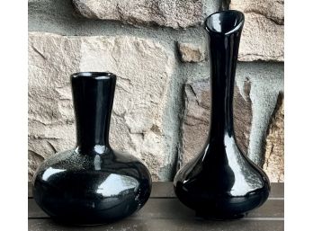 (2) Vintage Pottery Vase Including (1) Signed Van Briggle