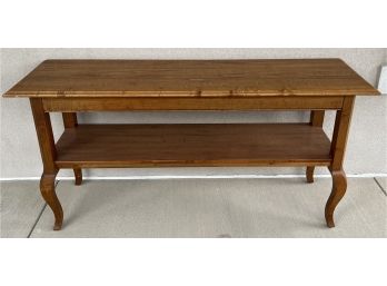Solid Wood Hall Table With Bottom Shelf