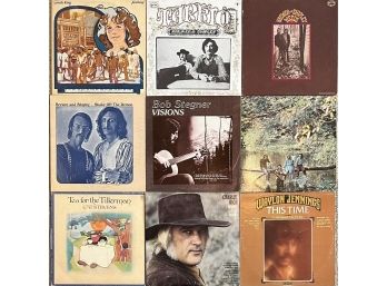 (9) Assorted Vintage Vinyl Albums - Bob Stegar, Charlie Rich, Brewer And Shipley, And More
