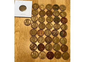 Collection Of Wheat Back Pennies Including A 1940- S