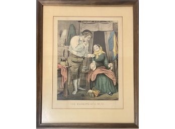 'the Blessing Of A Wife' Published By Currier & Ives Print In Frame - 152 Nassau St. NY