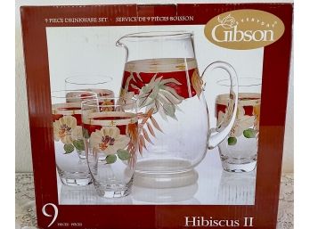 Gibson 9 Piece Hibiscus II Drink Wear Set In Original Box