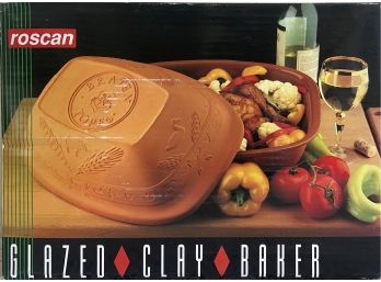 Roscan Glazed Clay Baker With Original Box Item # 268-35GB