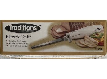 Traditions By Proctor Silex Electric Carving Knife With Original Box