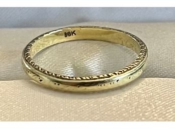 Antique 18K Yellow Gold Band Ring Size 7.5 Weighs 2.7 Grams