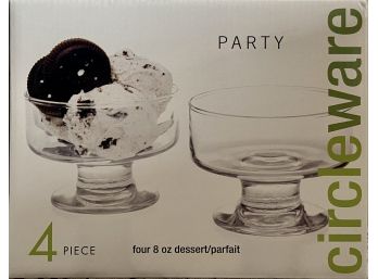 Circleware 4 Piece 8 Oz Dessert/parfait Glasses In Original Box