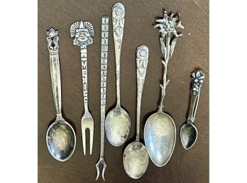 Sterling Silver George Jensen, Hecho Mexico 925, Zugspitze 2964, Sterling Silver Pin & Olive Forks 54.3 Grams