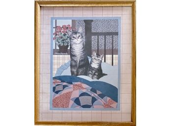 Cat Print In Frame By Henry Wysocki