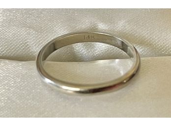 Antique 14K White Gold Ring Band Size 6.75 And Weighs 3 Grams