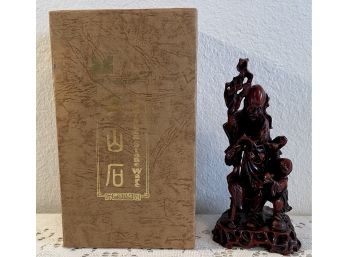 Shou-shan Stoneware Soap Stone Carving With Box