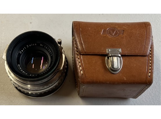 Carl Zeiss Tessar 1:2.8 80mm Camera Lens With Leather Case