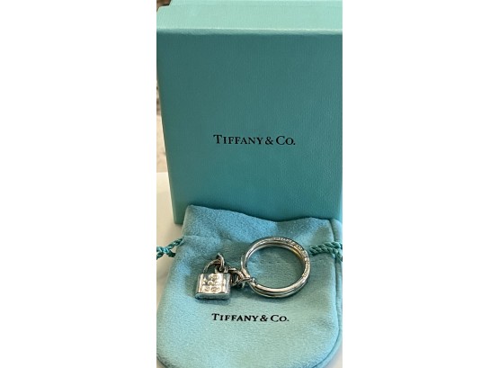 Tiffany And Company Sterling Silver 925 Key Chain In Original Bag And Box