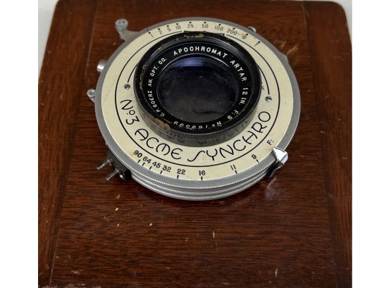 ILEX Optical Co. No. 3 Acme Synchro Apochromat Artar 12 Inch F/9 Camera Lens