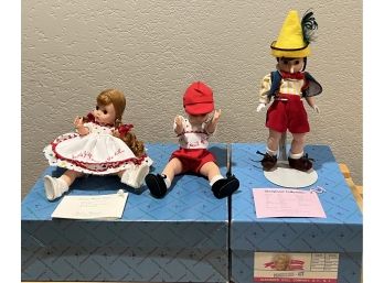 Madame Alexander 'jack And Jill' And 'pinocchio' 477 With Original Boxes