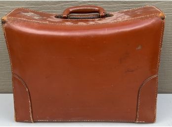 Antique Leather Brief Case With Inner Paper Filers (as Is)