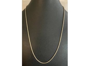 Vintage 14K Yellow Gold Rope 20' Chain Total Weight 6.8 Grams