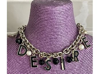 Dolce & Gabanna Desire Enamel, Faux Pearl, And Gold Tone Charm Bracelet