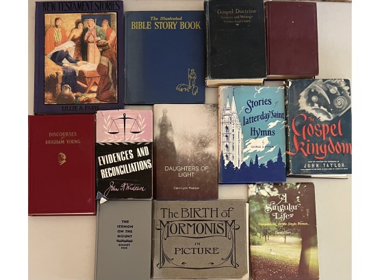 Collection Of Paperback And Hard Back Religious Books - Bible Story Book, Birth Of Mormonism, And More