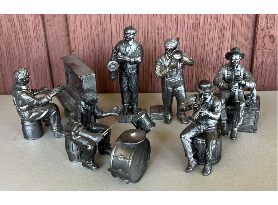 8-piece Band Set By Michael Ricker Pewter Figurines