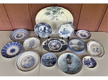 Large Collection Of Blue China - Till & Sons Poppy Platter, Woods Ware, Copland Spode, Cauldon England, & More
