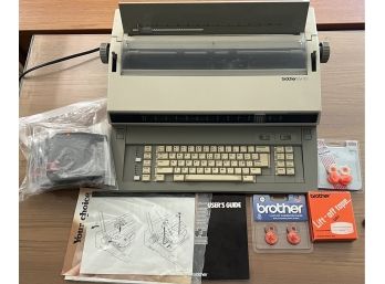 Vintage Brother EM-701 Electric Type Writer With Cover And Accessories