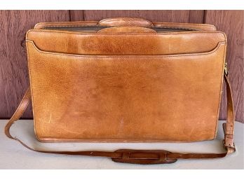 Vintage Meek's Leather Luggage Briefcase (as Is)