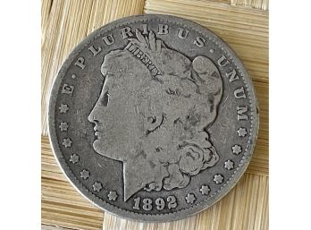 1892 Morgan Silver Dollar Coin