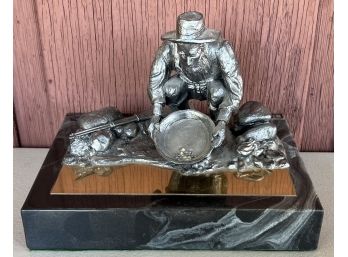 1988 Western Gold Panning By Michael Ricker Pewter Figurine 158/350