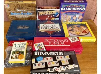 Collection Of Vintage Games - Clever Endeavor - Dominos - Trivial Pursuit - Rummikub - Chinese Checkers & More