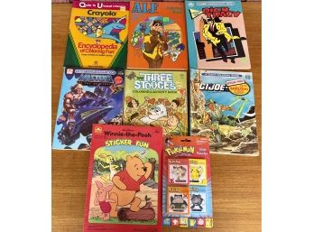 Collection Of Vintage Coloring Books And Pokmon Puzzle Games NIP